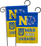 No War, Save Ukraine - Support Inspirational Vertical Impressions Decorative Flags HG120095 Made In USA