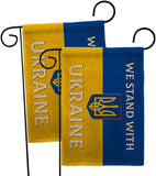 Stand With Ukraine - Support Inspirational Horizontal Impressions Decorative Flags HG141203 Made In USA