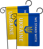 Stand With Ukraine - Support Inspirational Horizontal Impressions Decorative Flags HG141203 Made In USA