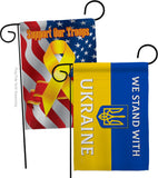 Stand With Ukraine - Support Inspirational Horizontal Impressions Decorative Flags HG141203 Made In USA