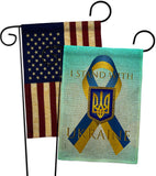 Stand with Ukraine - Support Inspirational Vertical Impressions Decorative Flags HG170258 Made In USA