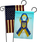 Stand with Ukraine - Support Inspirational Vertical Impressions Decorative Flags HG170258 Made In USA