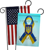 Stand with Ukraine - Support Inspirational Vertical Impressions Decorative Flags HG170258 Made In USA