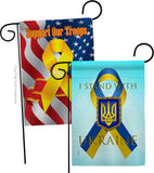 Stand with Ukraine - Support Inspirational Vertical Impressions Decorative Flags HG170258 Made In USA