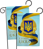We Stand with Ukraine - Support Inspirational Vertical Impressions Decorative Flags HG170260 Made In USA