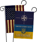 NATO Stand With Ukraine - Support Inspirational Vertical Impressions Decorative Flags HG170265 Made In USA