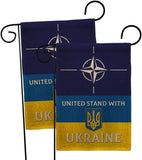 NATO Stand With Ukraine - Support Inspirational Vertical Impressions Decorative Flags HG170265 Made In USA