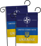 NATO Stand With Ukraine - Support Inspirational Vertical Impressions Decorative Flags HG170265 Made In USA