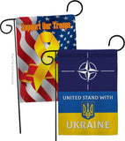 NATO Stand With Ukraine - Support Inspirational Vertical Impressions Decorative Flags HG170265 Made In USA