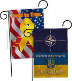 NATO Stand With Ukraine - Support Inspirational Vertical Impressions Decorative Flags HG170265 Made In USA