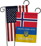Norway Stand With Ukraine - Support Inspirational Vertical Impressions Decorative Flags HG170268 Made In USA