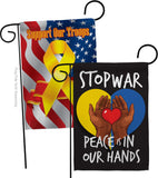 Stop War Peace our Hands - Support Inspirational Vertical Impressions Decorative Flags HG170271 Made In USA