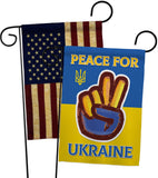Peace Ukraine - Support Inspirational Vertical Impressions Decorative Flags HG170272 Made In USA