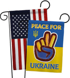 Peace Ukraine - Support Inspirational Vertical Impressions Decorative Flags HG170272 Made In USA