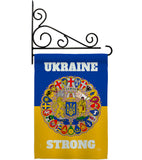 Ukraine Strong - Support Inspirational Vertical Impressions Decorative Flags HG120091 Made In USA