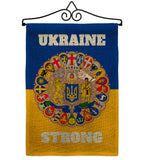 Ukraine Strong - Support Inspirational Vertical Impressions Decorative Flags HG120091 Made In USA