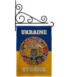 Ukraine Strong - Support Inspirational Vertical Impressions Decorative Flags HG120091 Made In USA