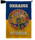 Ukraine Strong - Support Inspirational Vertical Impressions Decorative Flags HG120091 Made In USA