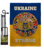 Ukraine Strong - Support Inspirational Vertical Impressions Decorative Flags HG120091 Made In USA