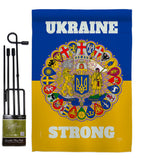 Ukraine Strong - Support Inspirational Vertical Impressions Decorative Flags HG120091 Made In USA