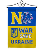 No War, Save Ukraine - Support Inspirational Vertical Impressions Decorative Flags HG120095 Made In USA