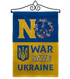 No War, Save Ukraine - Support Inspirational Vertical Impressions Decorative Flags HG120095 Made In USA