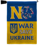 No War, Save Ukraine - Support Inspirational Vertical Impressions Decorative Flags HG120095 Made In USA