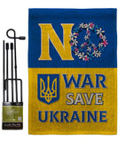 No War, Save Ukraine - Support Inspirational Vertical Impressions Decorative Flags HG120095 Made In USA