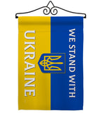 Stand With Ukraine - Support Inspirational Horizontal Impressions Decorative Flags HG141203 Made In USA