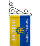 Stand With Ukraine - Support Inspirational Horizontal Impressions Decorative Flags HG141203 Made In USA