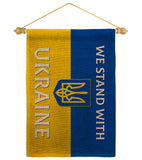 Stand With Ukraine - Support Inspirational Horizontal Impressions Decorative Flags HG141203 Made In USA