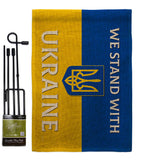 Stand With Ukraine - Support Inspirational Horizontal Impressions Decorative Flags HG141203 Made In USA