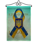 Stand with Ukraine - Support Inspirational Vertical Impressions Decorative Flags HG170258 Made In USA