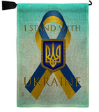 Stand with Ukraine - Support Inspirational Vertical Impressions Decorative Flags HG170258 Made In USA