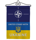 NATO Stand With Ukraine - Support Inspirational Vertical Impressions Decorative Flags HG170265 Made In USA