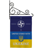 NATO Stand With Ukraine - Support Inspirational Vertical Impressions Decorative Flags HG170265 Made In USA