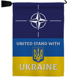 NATO Stand With Ukraine - Support Inspirational Vertical Impressions Decorative Flags HG170265 Made In USA