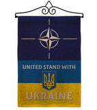 NATO Stand With Ukraine - Support Inspirational Vertical Impressions Decorative Flags HG170265 Made In USA