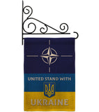 NATO Stand With Ukraine - Support Inspirational Vertical Impressions Decorative Flags HG170265 Made In USA