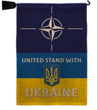 NATO Stand With Ukraine - Support Inspirational Vertical Impressions Decorative Flags HG170265 Made In USA