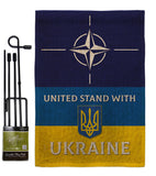 NATO Stand With Ukraine - Support Inspirational Vertical Impressions Decorative Flags HG170265 Made In USA