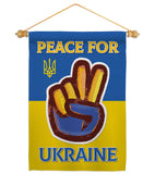 Peace Ukraine - Support Inspirational Vertical Impressions Decorative Flags HG170272 Made In USA