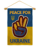 Peace Ukraine - Support Inspirational Vertical Impressions Decorative Flags HG170272 Made In USA