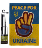 Peace Ukraine - Support Inspirational Vertical Impressions Decorative Flags HG170272 Made In USA