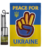 Peace Ukraine - Support Inspirational Vertical Impressions Decorative Flags HG170272 Made In USA