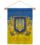 Glory To Ukraine - Support Inspirational Vertical Impressions Decorative Flags HG170273 Made In USA