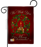 We Wish You - Christmas Winter Vertical Impressions Decorative Flags HG114003 Made In USA