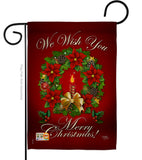 We Wish You - Christmas Winter Vertical Impressions Decorative Flags HG114003 Made In USA