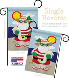 Tropical Santa - Christmas Winter Vertical Impressions Decorative Flags HG114062 Made In USA