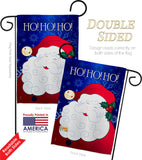 Santa Ho Ho Ho - Christmas Winter Vertical Impressions Decorative Flags HG114064 Made In USA